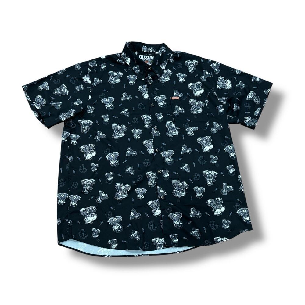 Dixxon Men’s Size 2X Black The Moco Ride Like The Wind Brother Button Shirt